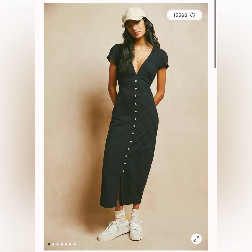 Free People New In Town Midi (Black)